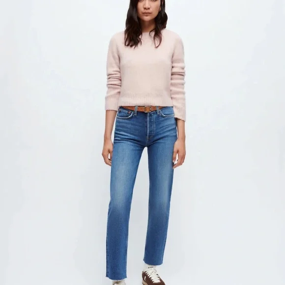 RE/DONE Comfort Stretch High Rise Stove Pipe Jeans Size 25